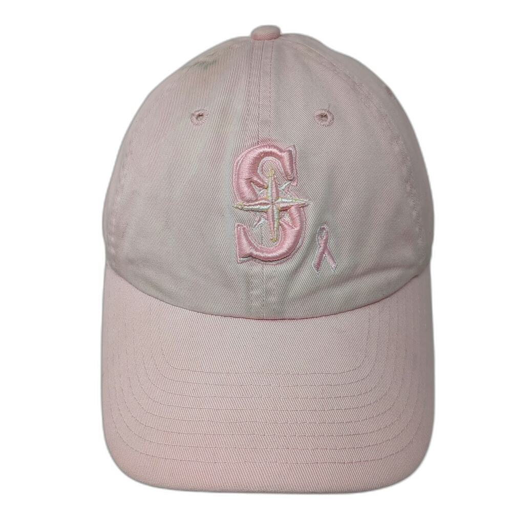 New Era Seattle Mariners MLB Baseball Cap Pink Women's Breast Cancer Ribbon Hat